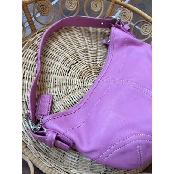 Rare Vintage Coach Hobo Leather 9541 Bubble Gum Purse / Bag Y2K - Picture 8 of 10